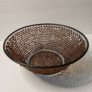 Vintage Metal Beaded Basket